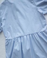 Stripe Collar Dress 拼接圓角翻領綁帶條紋襯衫連身裙/DS1163