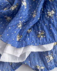 Lace Floral Dress 法式蕾絲 V 領碎花層次連身裙/DS1175