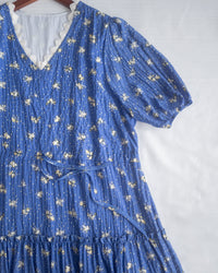 Lace Floral Dress 法式蕾絲 V 領碎花層次連身裙/DS1175