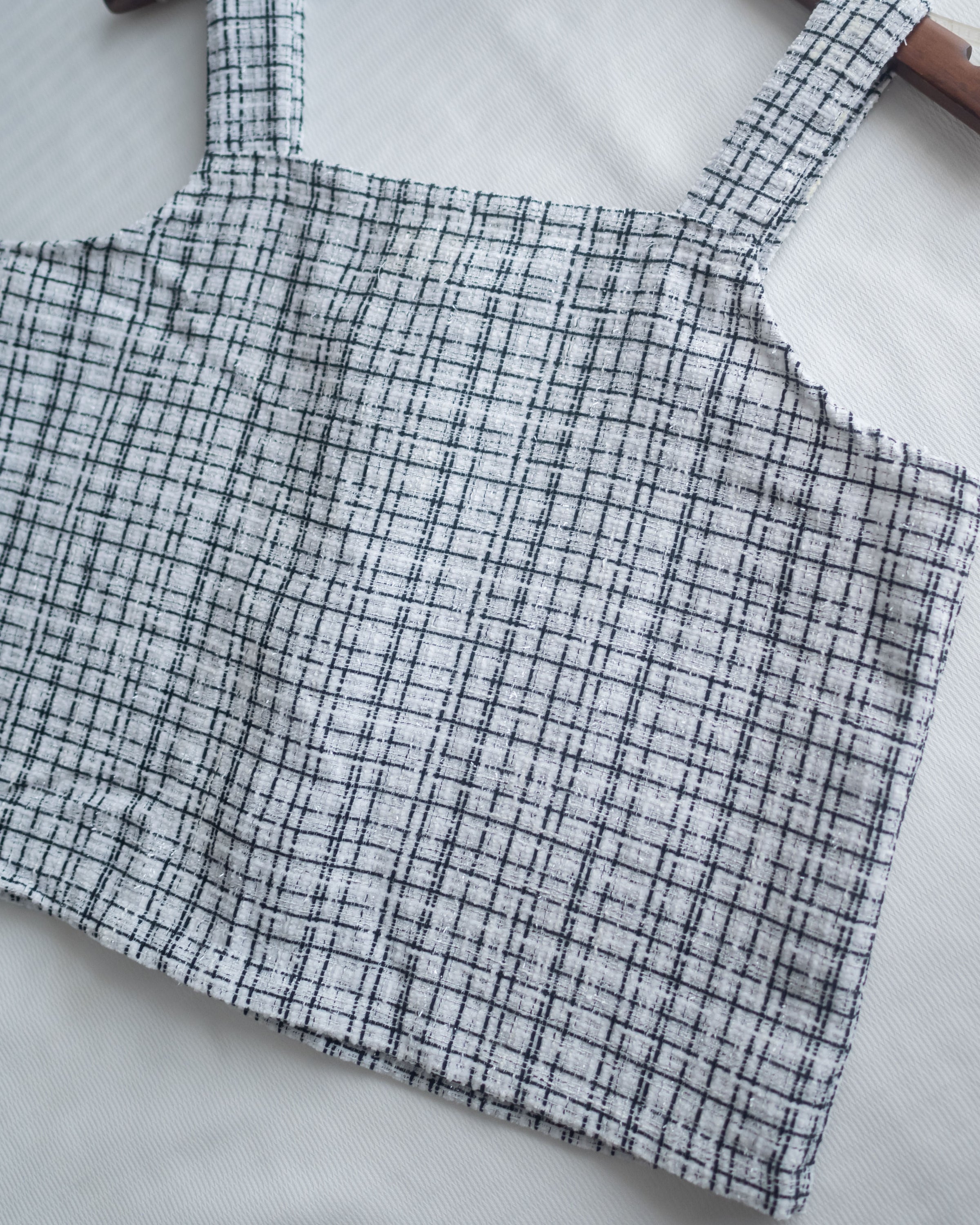 Tweed Pearl Set 小香風珍珠扣格紋兩件套/SE8120