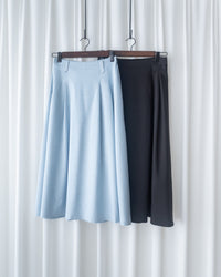 Pleated Flare Skirt 法式知性腰間設計傘裙/SK8950
