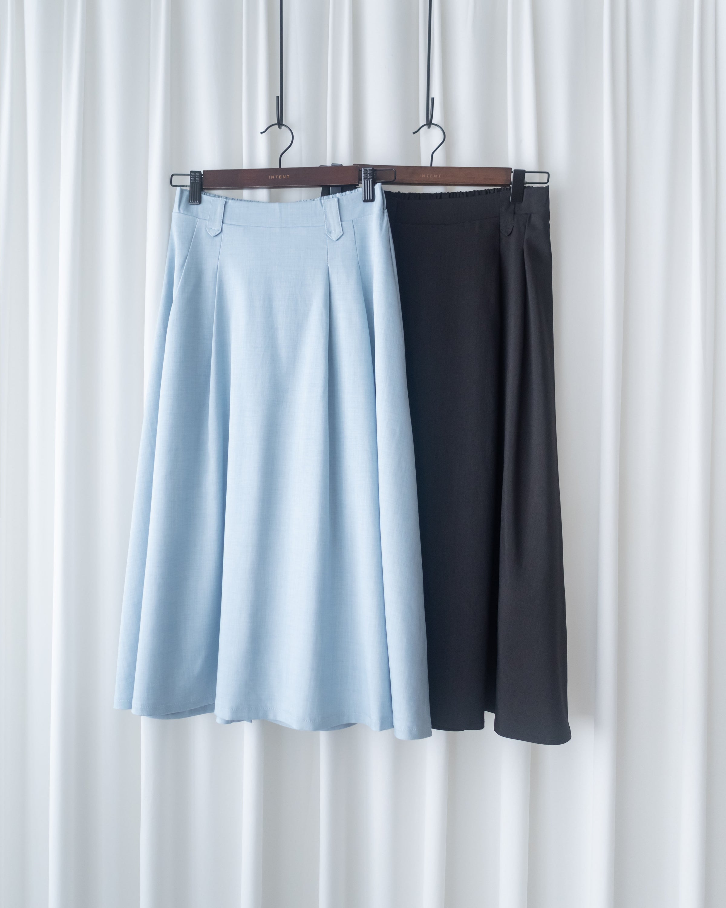 Pleated Flare Skirt 法式知性腰間設計傘裙/SK8950