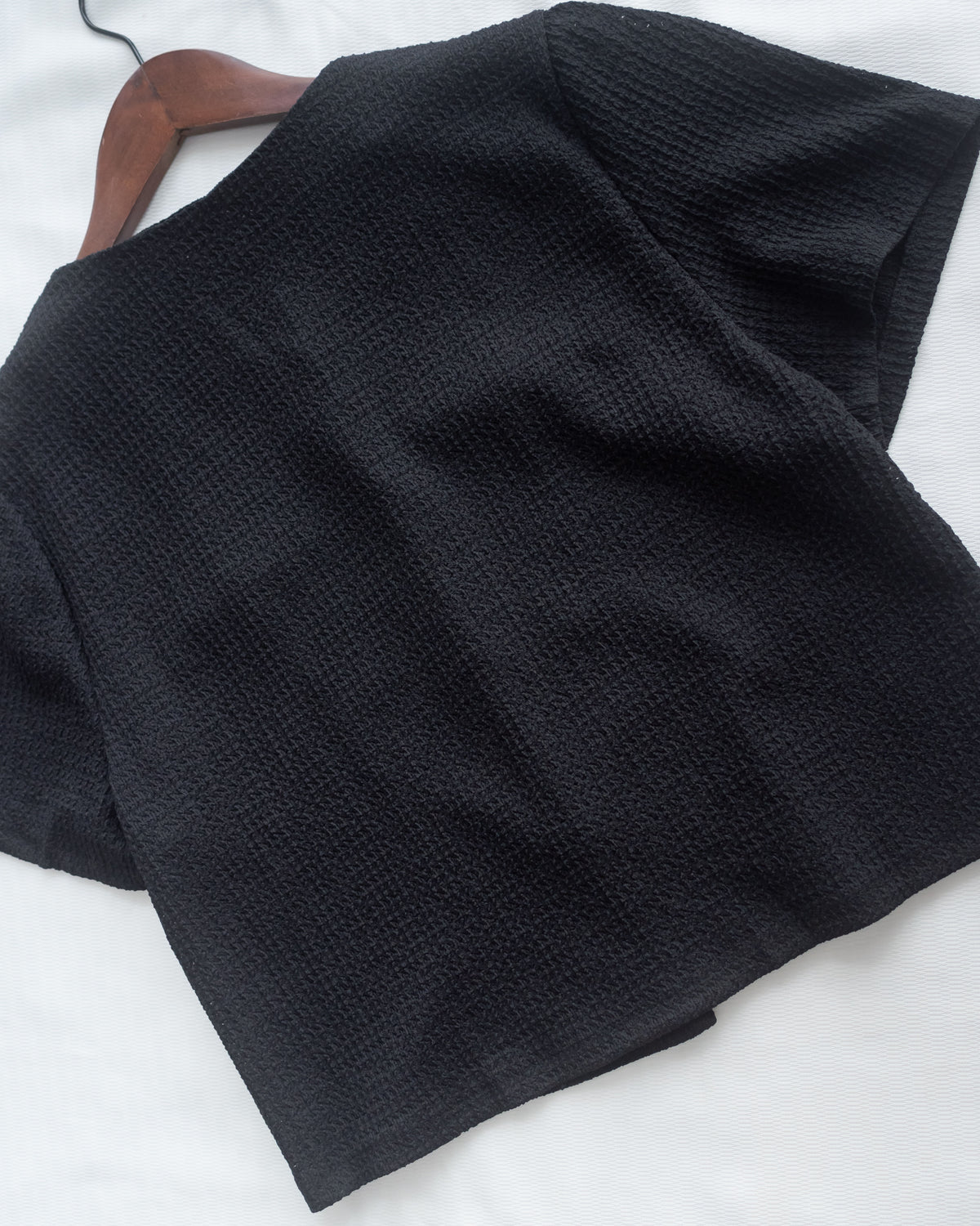 Tweed Cardigan 法式小香風金扣短袖上衣/ BU9152