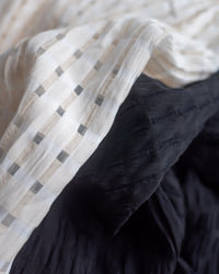 Tonal Check Dress 編織提花拼接側傘形連身裙/ DS1177