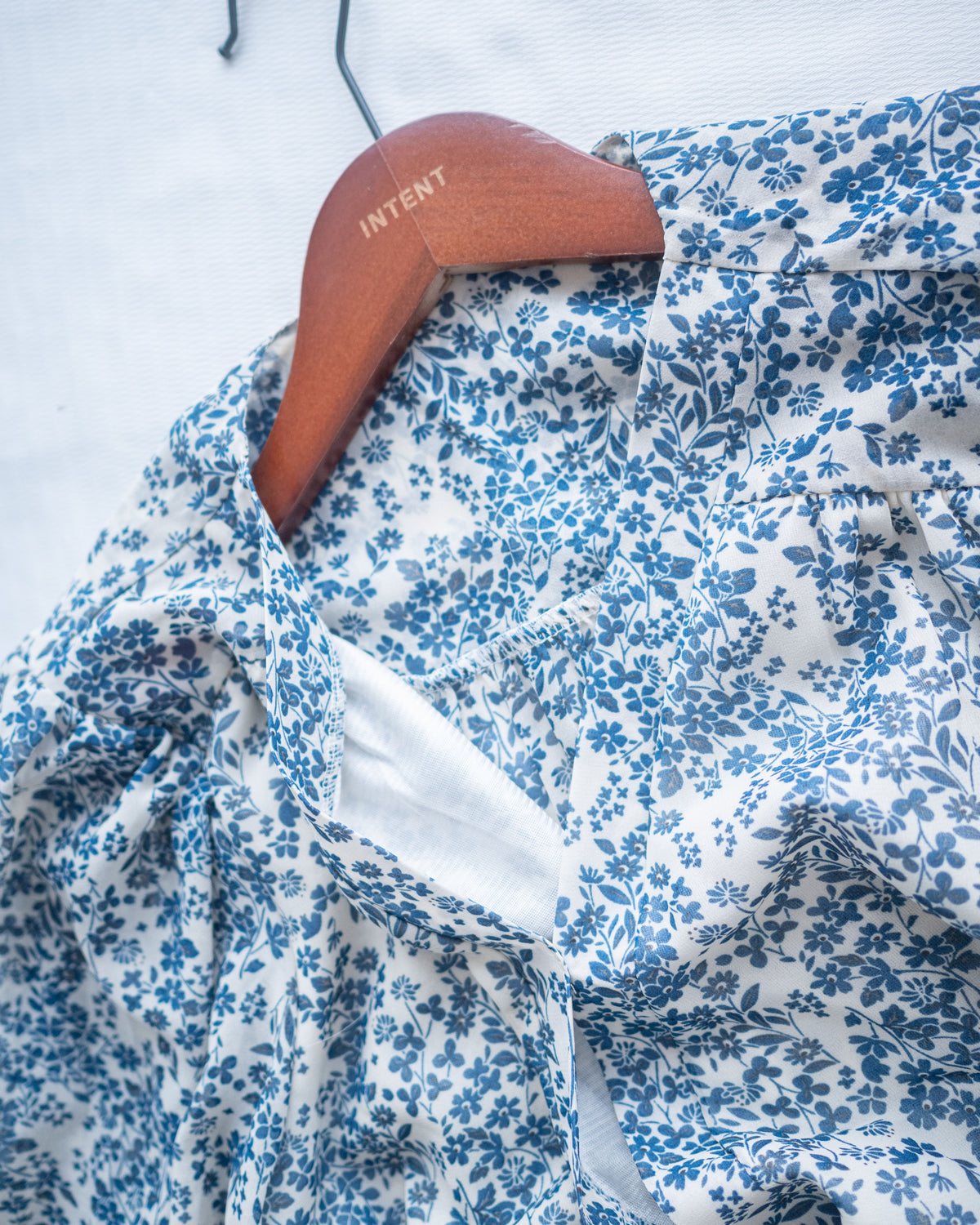 Shadow Chiffon Dress 疊領口影子印花雪紡連身裙/ DS1180