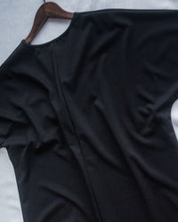 Twist Dress V領扭結抓皺後開衩連身裙/ DS1190
