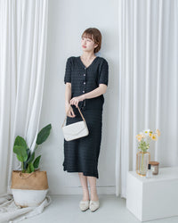 Geometric Knit Set 精緻百搭幾何織紋針織套裝/ SE8111