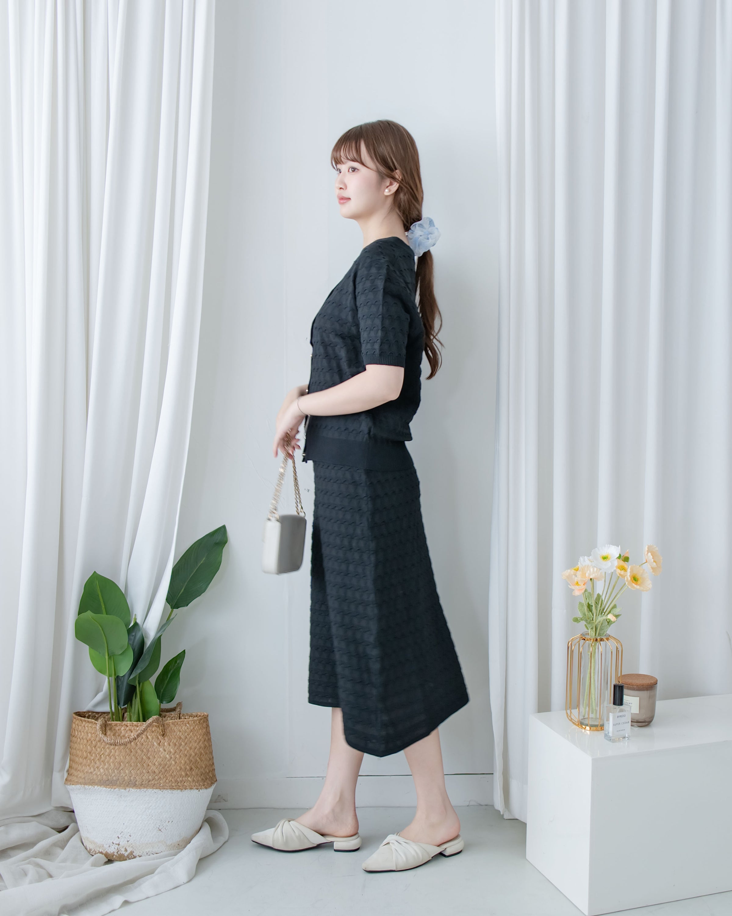 Geometric Knit Set 精緻百搭幾何織紋針織套裝/ SE8111