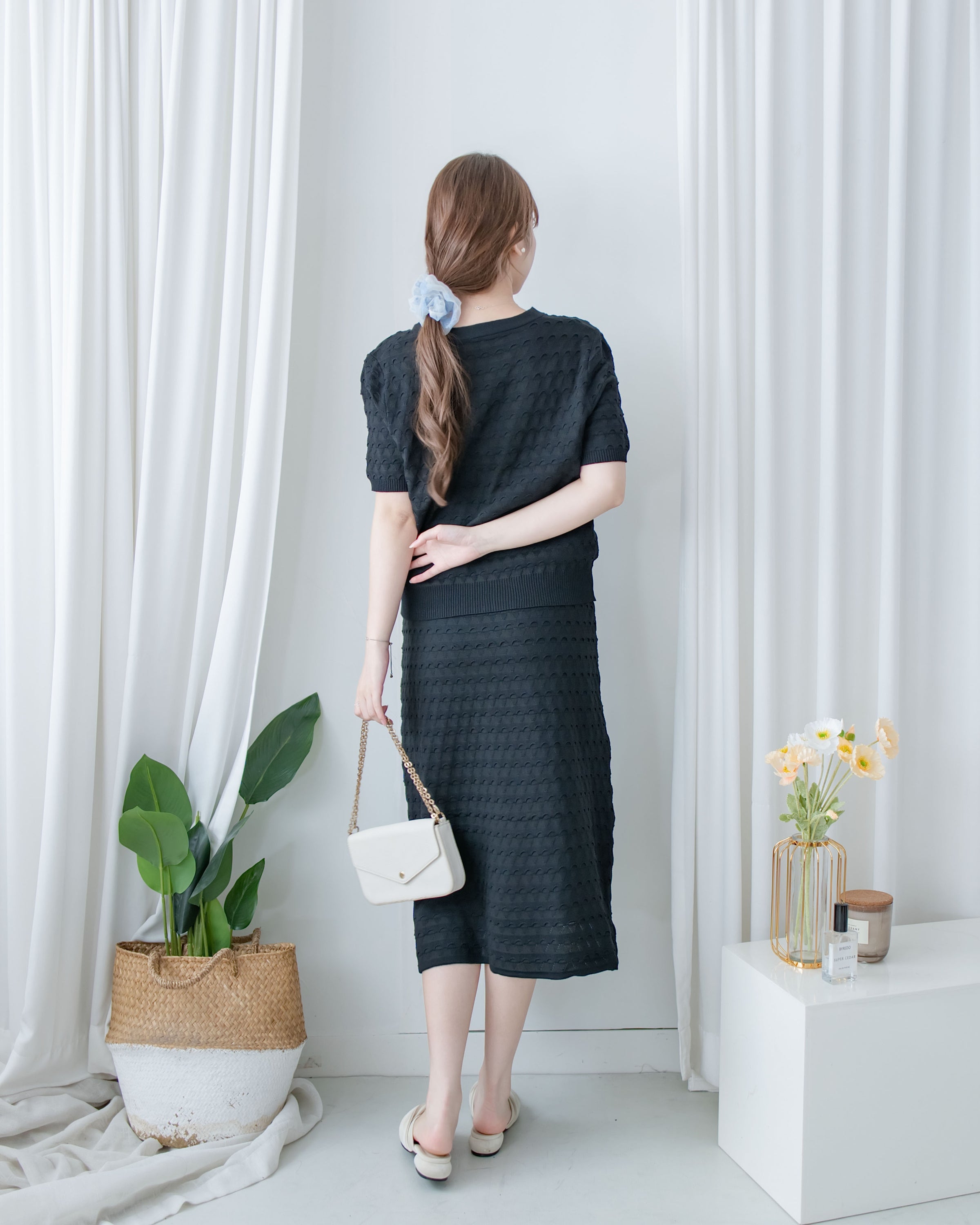 Geometric Knit Set 精緻百搭幾何織紋針織套裝/ SE8111