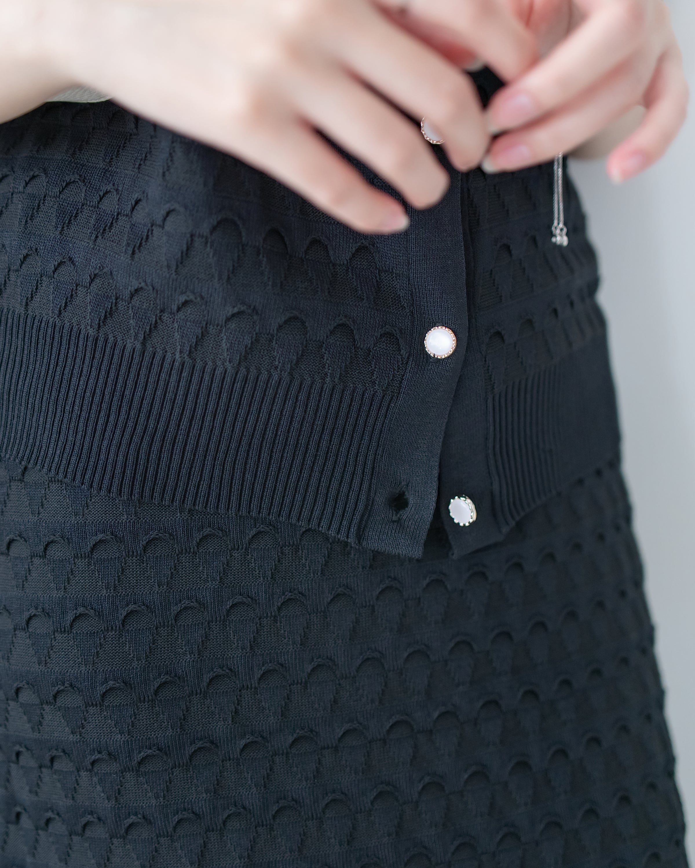 Geometric Knit Set 精緻百搭幾何織紋針織套裝/ SE8111