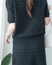 Geometric Knit Set 精緻百搭幾何織紋針織套裝/ SE8111