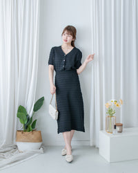 Geometric Knit Set 精緻百搭幾何織紋針織套裝/ SE8111