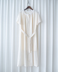 Round Neck Dress 質感中排鈕氣質傘袖長裙 / DS1185 (Pre-order)