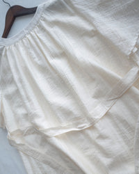 Round Neck Dress 質感中排鈕氣質傘袖長裙 / DS1185 (Pre-order)