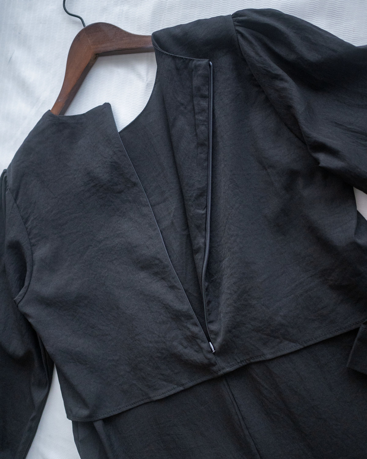 Shirt Cuff Dress 仿恤衫配傘裙假兩件綁帶連身裙/SE8123