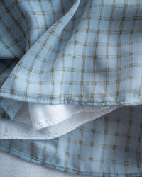 Tiffany Checked dress 湖水藍綠淡色細條格紋修腰連身裙/ DS1196