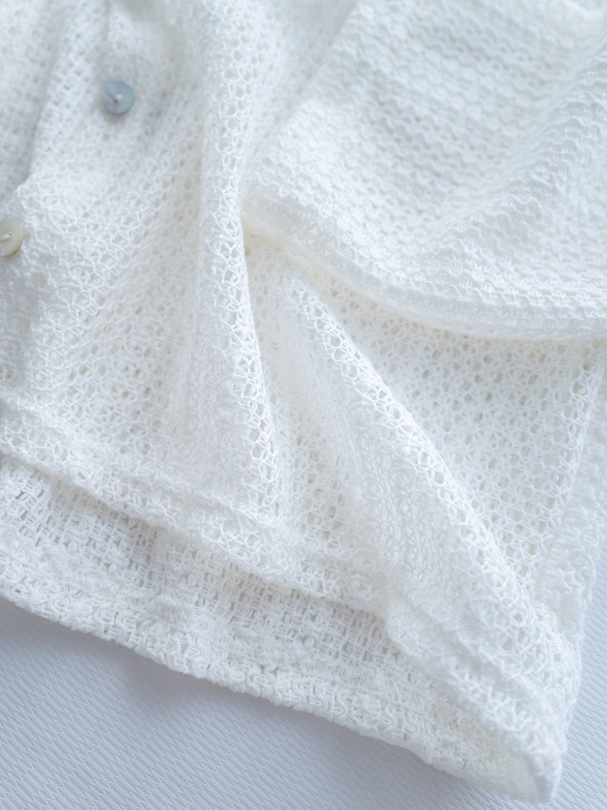 Lace Cardigan 防皺法式幾何通花針織外套或上衣/ CD8158