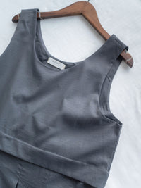 Vest Dress 微正式感拼接背心連身長裙/ DS1181