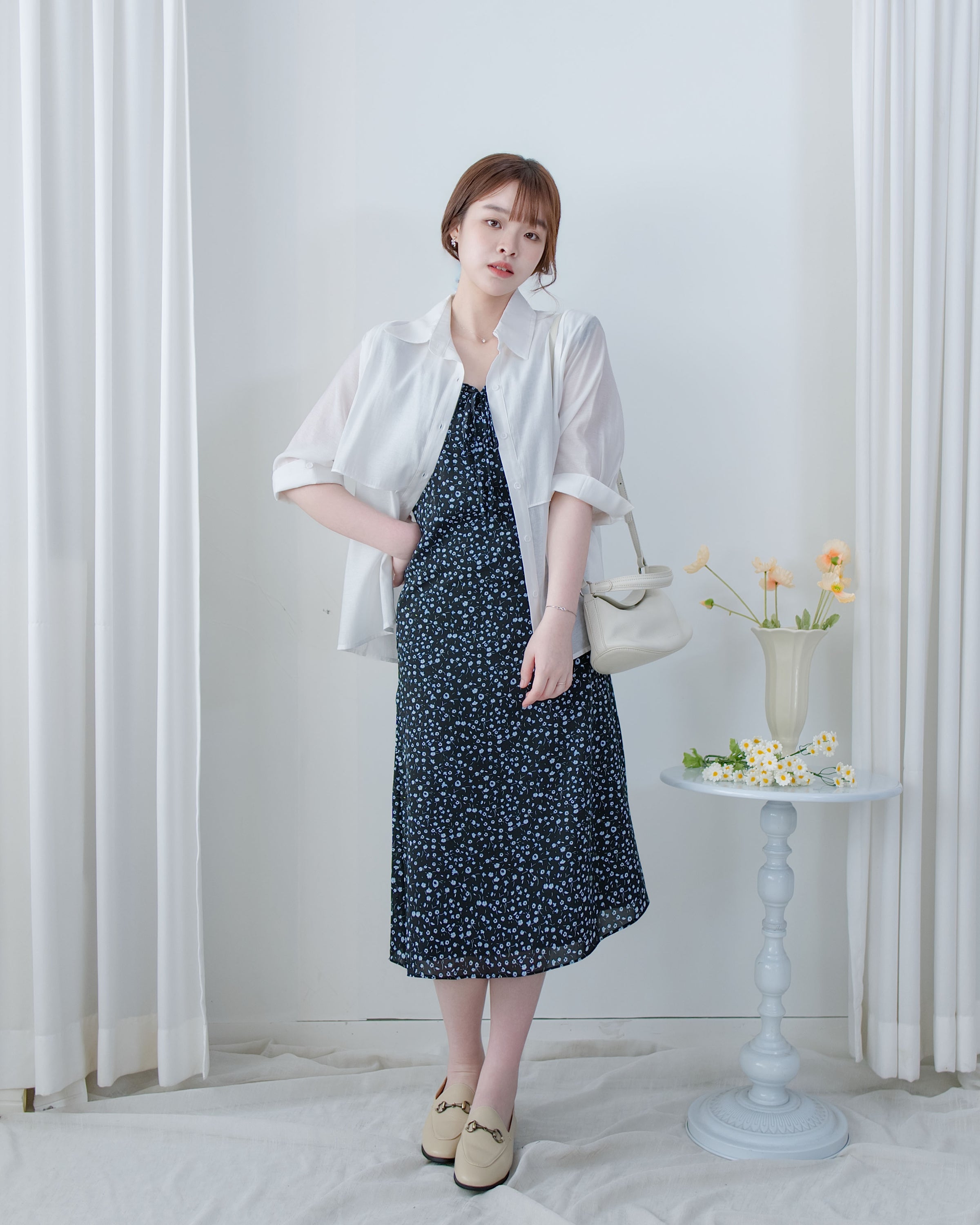 Trench Blouse 風衣感雙層修腰襯衫外套/ BU9141