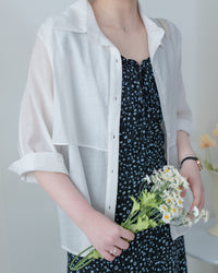 Trench Blouse 風衣感雙層修腰襯衫外套/ BU9141
