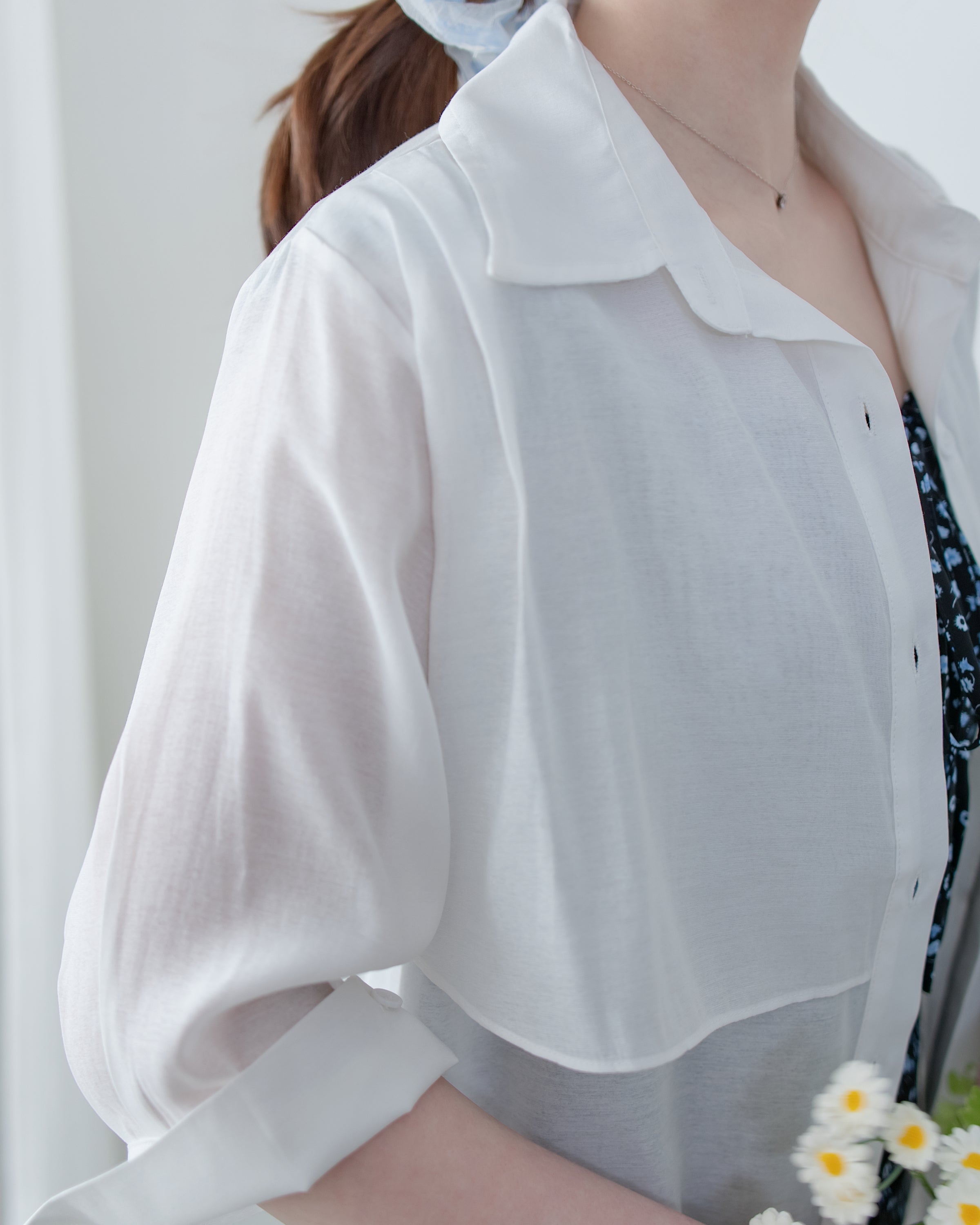 Trench Blouse 風衣感雙層修腰襯衫外套/ BU9141