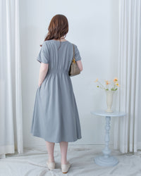 [intent label/intent製]  Alice Dress 隨性氣質防皺顯瘦後橡筋連身裙/ DSA8002 (pre-order)