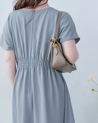 [intent label/intent製]  Alice Dress 隨性氣質防皺顯瘦後橡筋連身裙/ DSA8002 (pre-order)