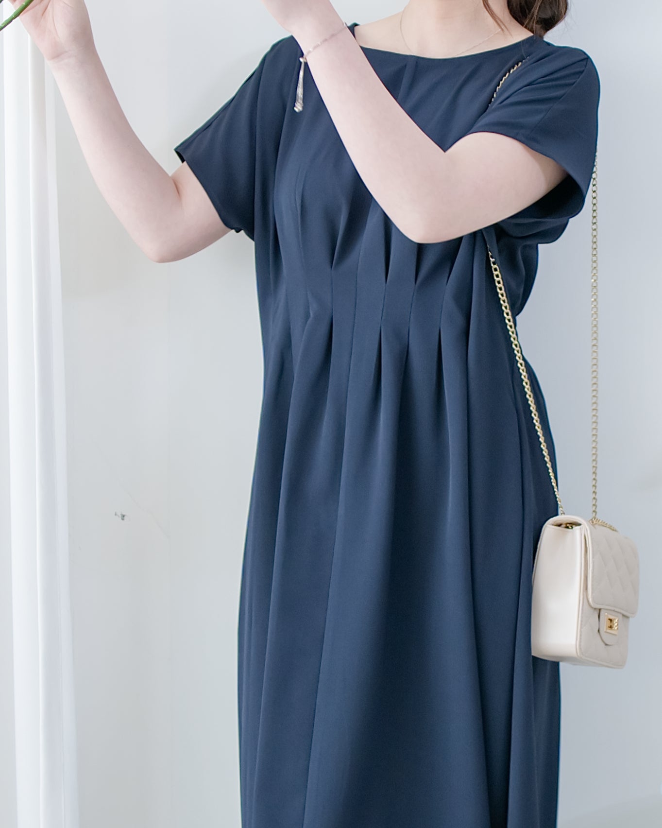 [intent label/intent製]  Alice Dress 隨性氣質防皺顯瘦後橡筋連身裙/ DSA8002 (pre-order)
