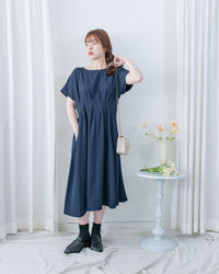 [intent label/intent製]  Alice Dress 隨性氣質防皺顯瘦後橡筋連身裙/ DSA8002 (pre-order)