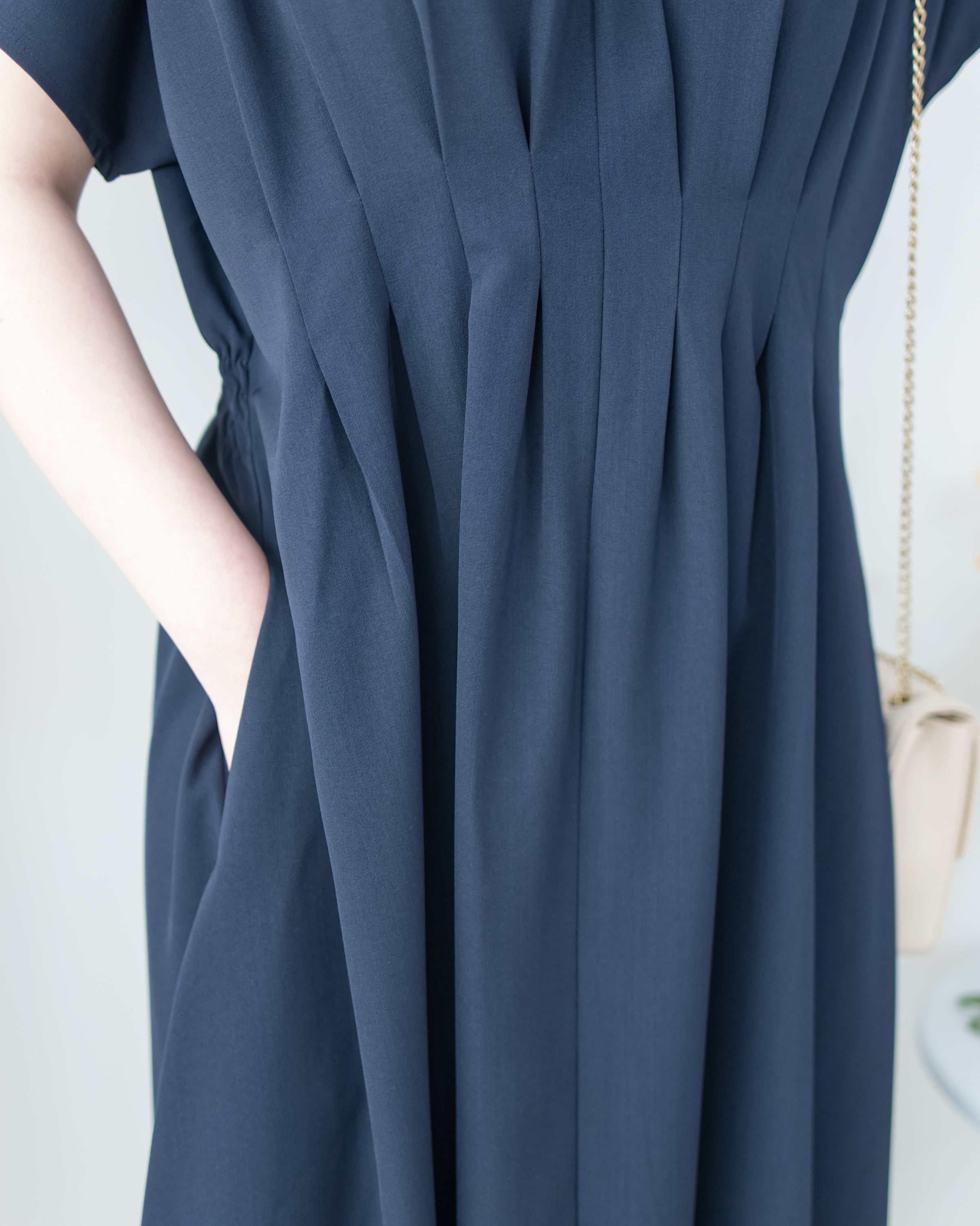[intent label/intent製]  Alice Dress 隨性氣質防皺顯瘦後橡筋連身裙/ DSA8002 (pre-order)