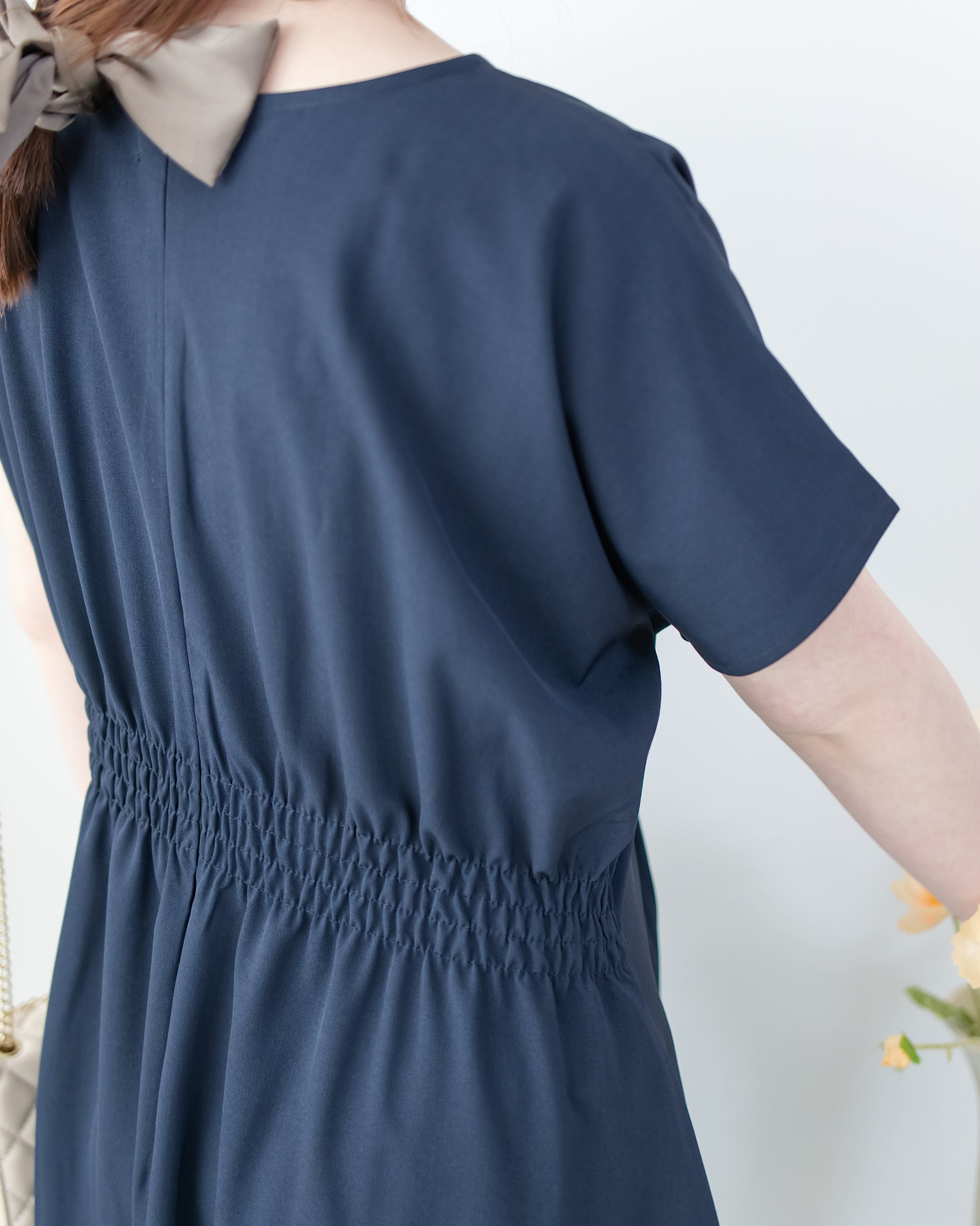[intent label/intent製]  Alice Dress 隨性氣質防皺顯瘦後橡筋連身裙/ DSA8002 (pre-order)