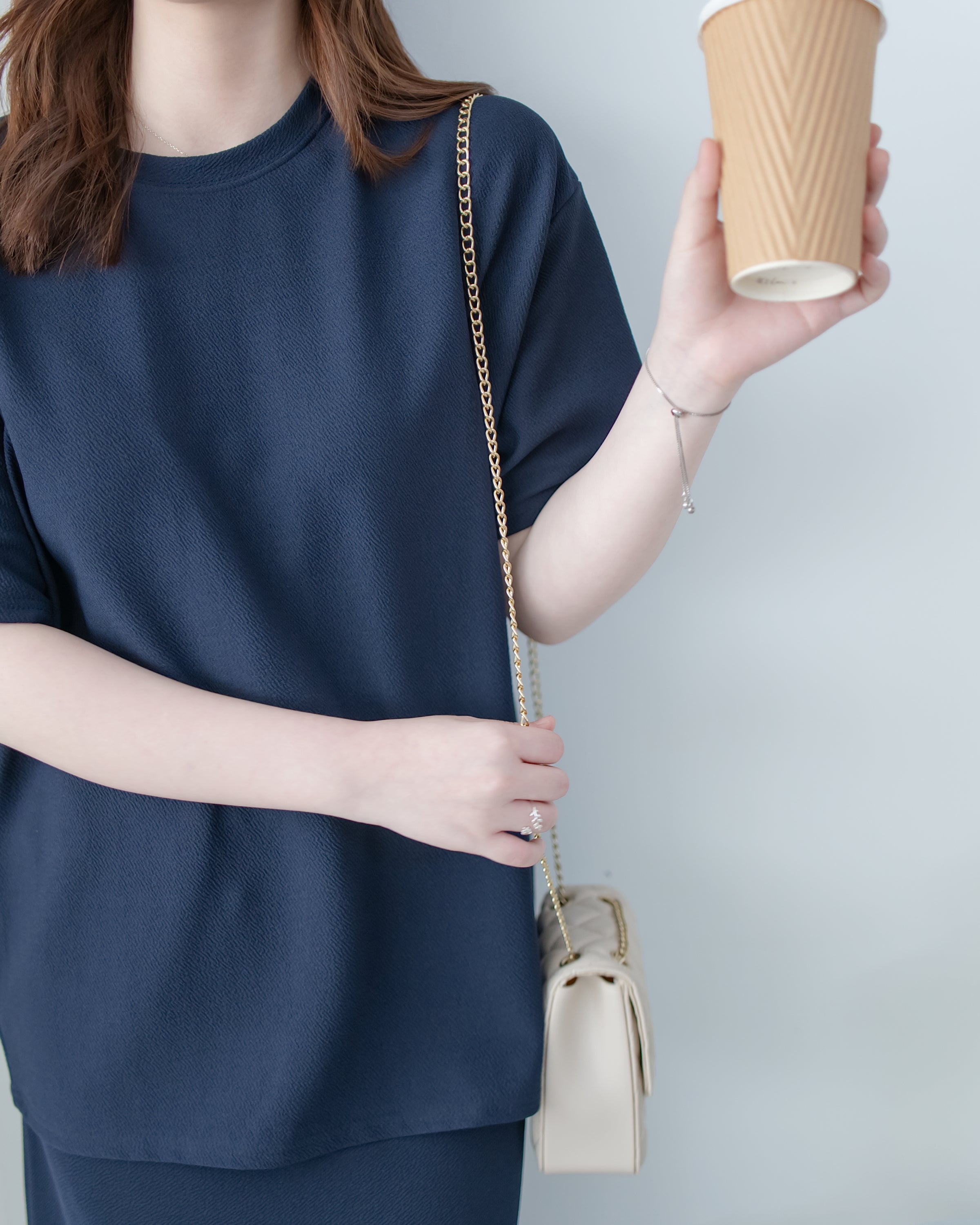 ［Mother's day Offer  ☀︎] Alice Set 彈性質感後開叉兩件套/ SE8112