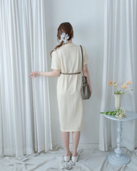 Check Knit Dress 英倫格紋翻領舒適連身裙/ DS1107
