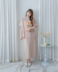 ［Mother's day Offer  ☀︎] Alice Set 彈性質感後開叉兩件套/ SE8112