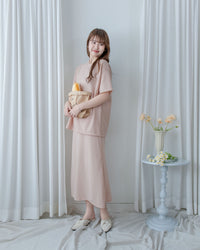 ［Mother's day Offer  ☀︎] Alice Set 彈性質感後開叉兩件套/ SE8112