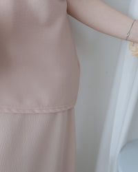 ［Mother's day Offer  ☀︎] Alice Set 彈性質感後開叉兩件套/ SE8112