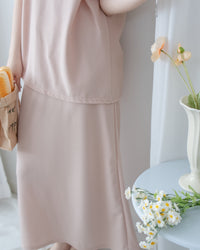 ［Mother's day Offer  ☀︎] Alice Set 彈性質感後開叉兩件套/ SE8112