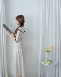 Coco Dress 小香拼色翻領細緻收腰連身裙/ DS1111