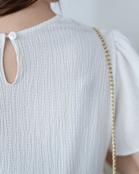 [intent label/intent製] Sophie Cotton Blouse 彈性防皺內橡筋顯瘦圓領上衣/ TPA8001