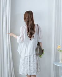 [intent label/intent製]  Waterfloral  Dress 輕盈防皺後彈性橡筋水彩印花連身裙(肩帶可調) / DSA8001