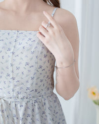 [intent label/intent製]  Waterfloral  Dress 輕盈防皺後彈性橡筋水彩印花連身裙(肩帶可調) / DSA8001