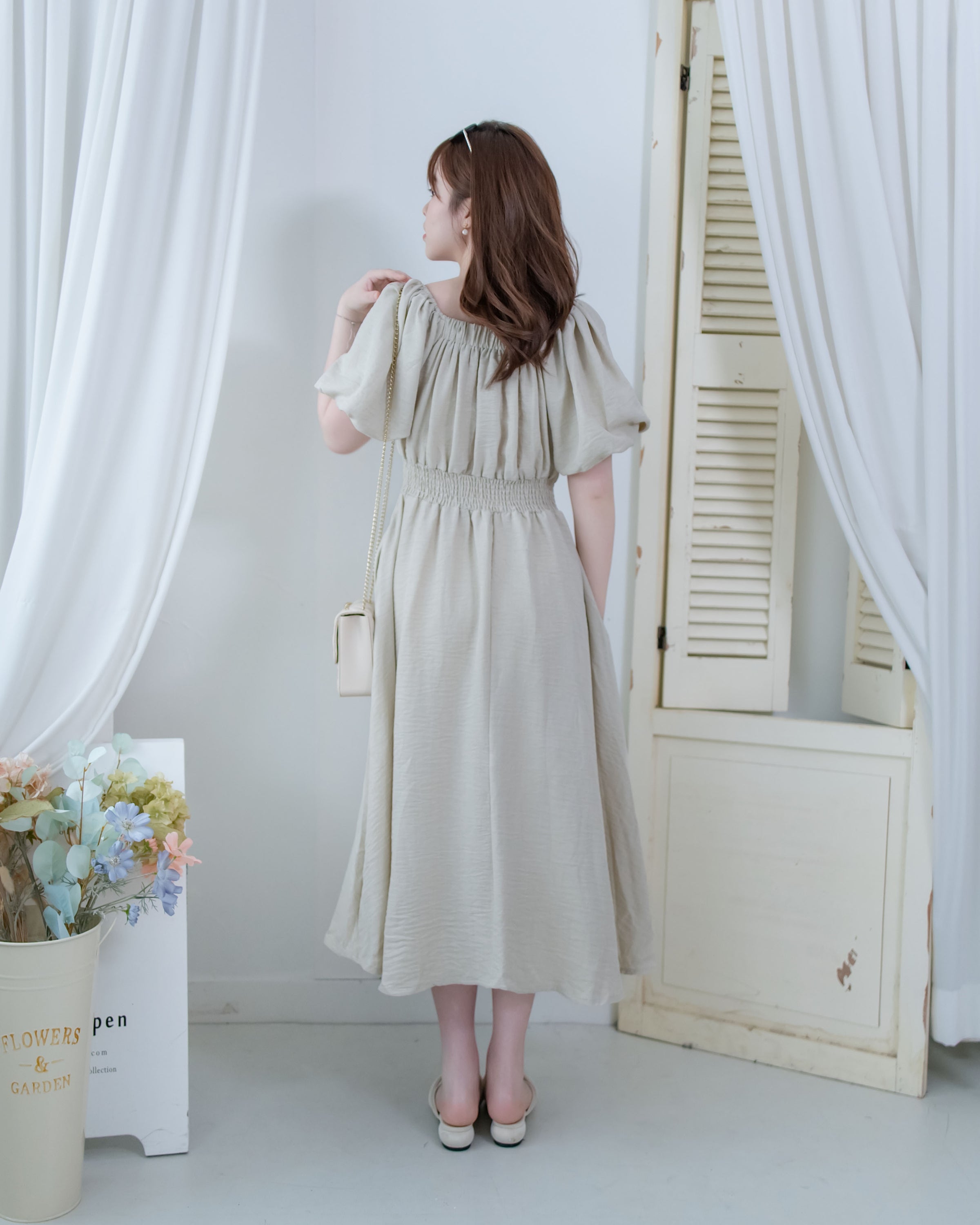 French Dress 法式前後兩穿修身腰封連身裙/ DS1126 (Pre-order 5月28截單)