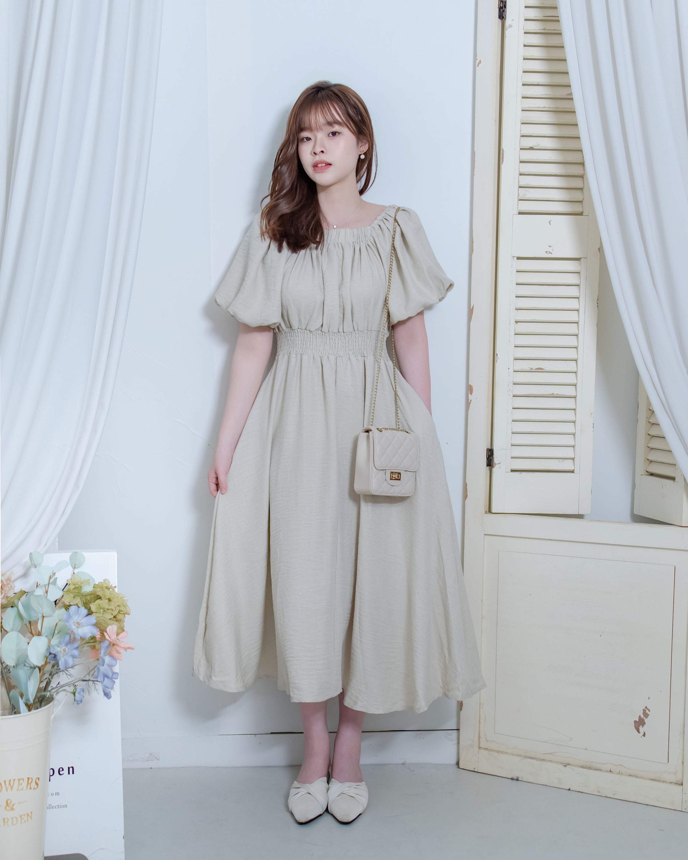 French Dress 法式前後兩穿修身腰封連身裙/ DS1126 (Pre-order 5月28截單)