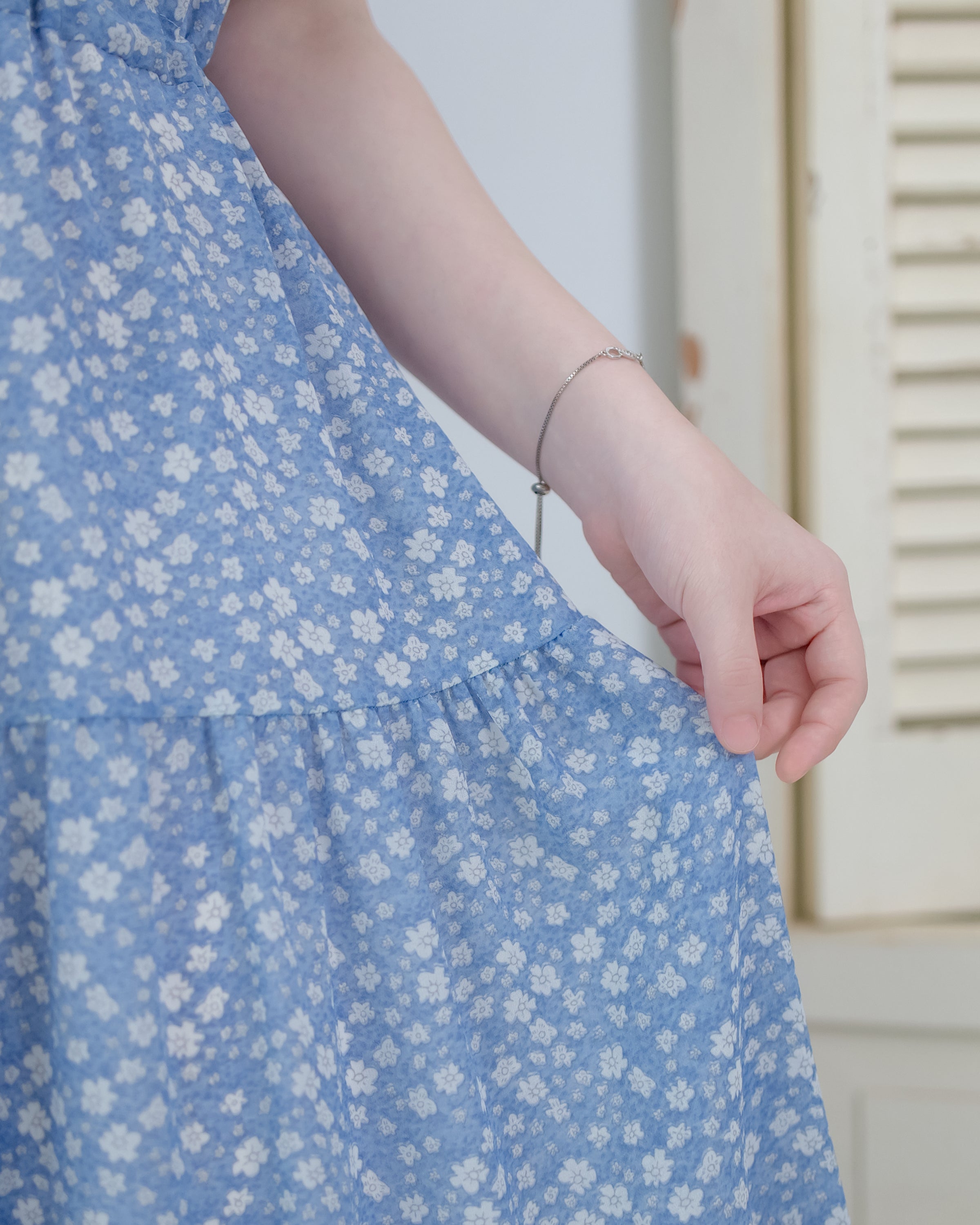 Daisy Dress 琉璃光感精緻印花修腰連衣裙/ DS1122 (Pre-order 5月28截單)