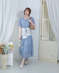 Daisy Dress 琉璃光感精緻印花修腰連衣裙/ DS1122 (Pre-order 5月28截單)