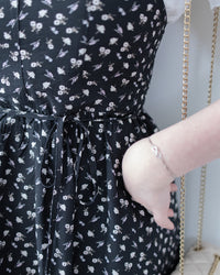 [intent label/intent製]  Waterfloral  Dress 輕盈防皺後彈性橡筋水彩印花連身裙(肩帶可調) / DSA8001