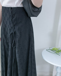 Embroidery Skirt 交叉打結棉質通花傘形半裙/ SK8941