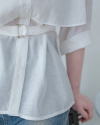 Trench Blouse 風衣感雙層修腰襯衫外套/ BU9141