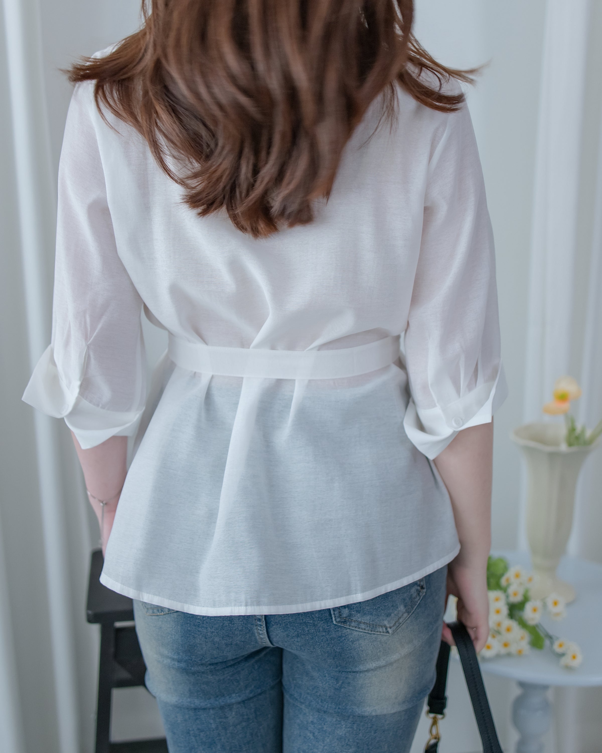 Trench Blouse 風衣感雙層修腰襯衫外套/ BU9141