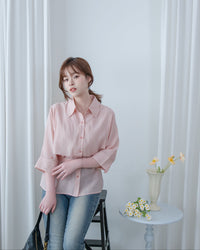 Trench Blouse 風衣感雙層修腰襯衫外套/ BU9141